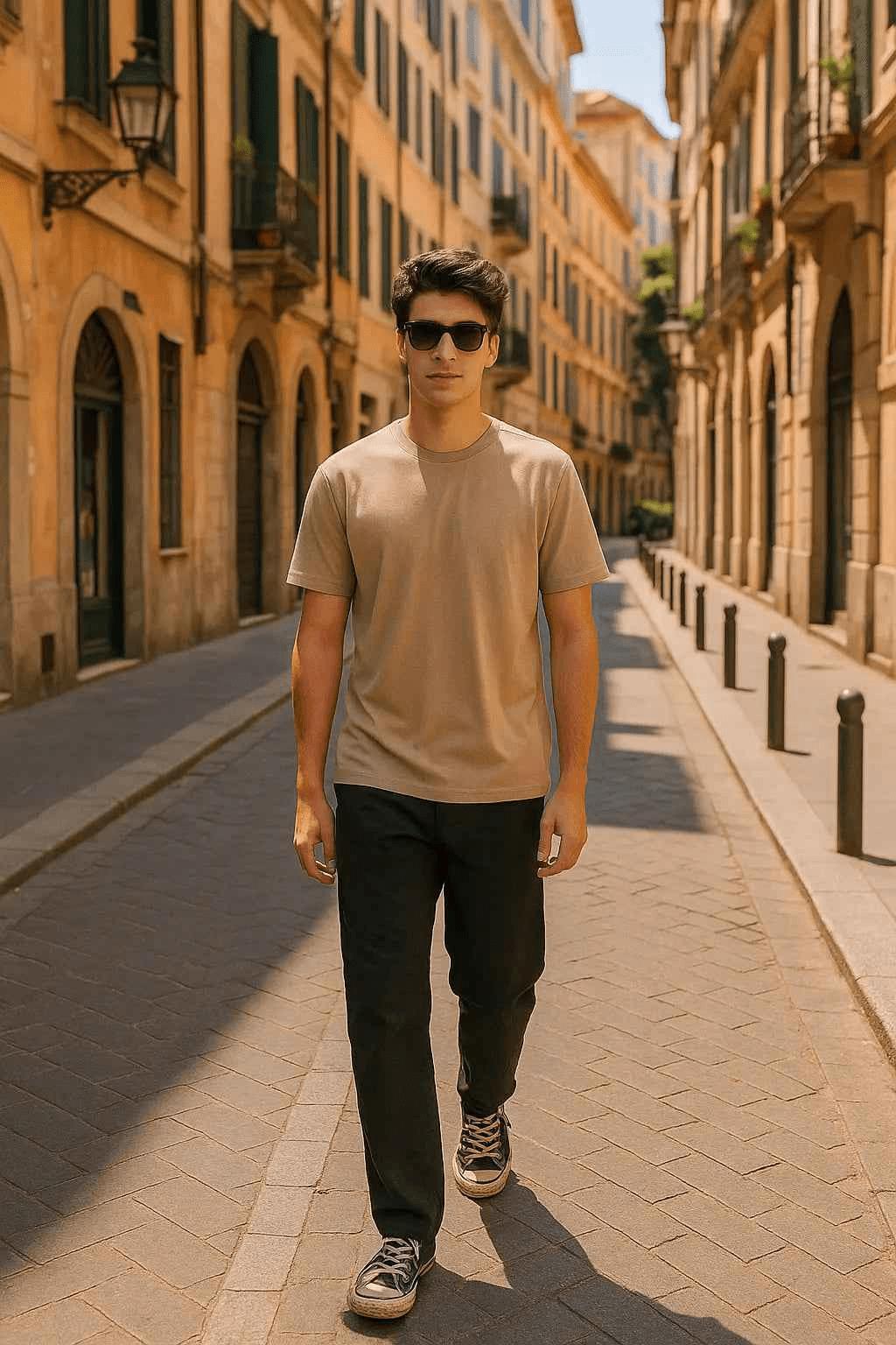 Beige Regular Fit T-Shirt for Everyday Comfort EW-000279