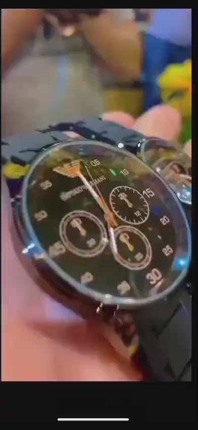 Couple's Chronograph Watches - Black